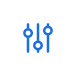 Settings control sliders icon representing customization or configuration
