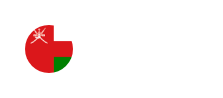 Flag of Oman – a red field with a vertical white bar containing the national emblem and a green lower section.