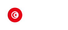 Flag of Tunisia – red background with a white circle containing a red crescent and star