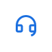 Headphone icon representing customer support