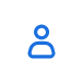 user profile icon in blue
