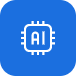 Artificial intelligence chip icon