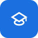 Graduation cap education icon