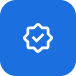 Verified quality badge icon