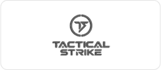 Tactical Strike logo featuring a circular emblem with a stylized bird and bold text beneath it