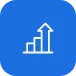 telco revenue growth chart icon