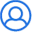 blue user profile icon