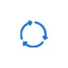 blue refresh or sync icon