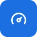 blue speedometer icon